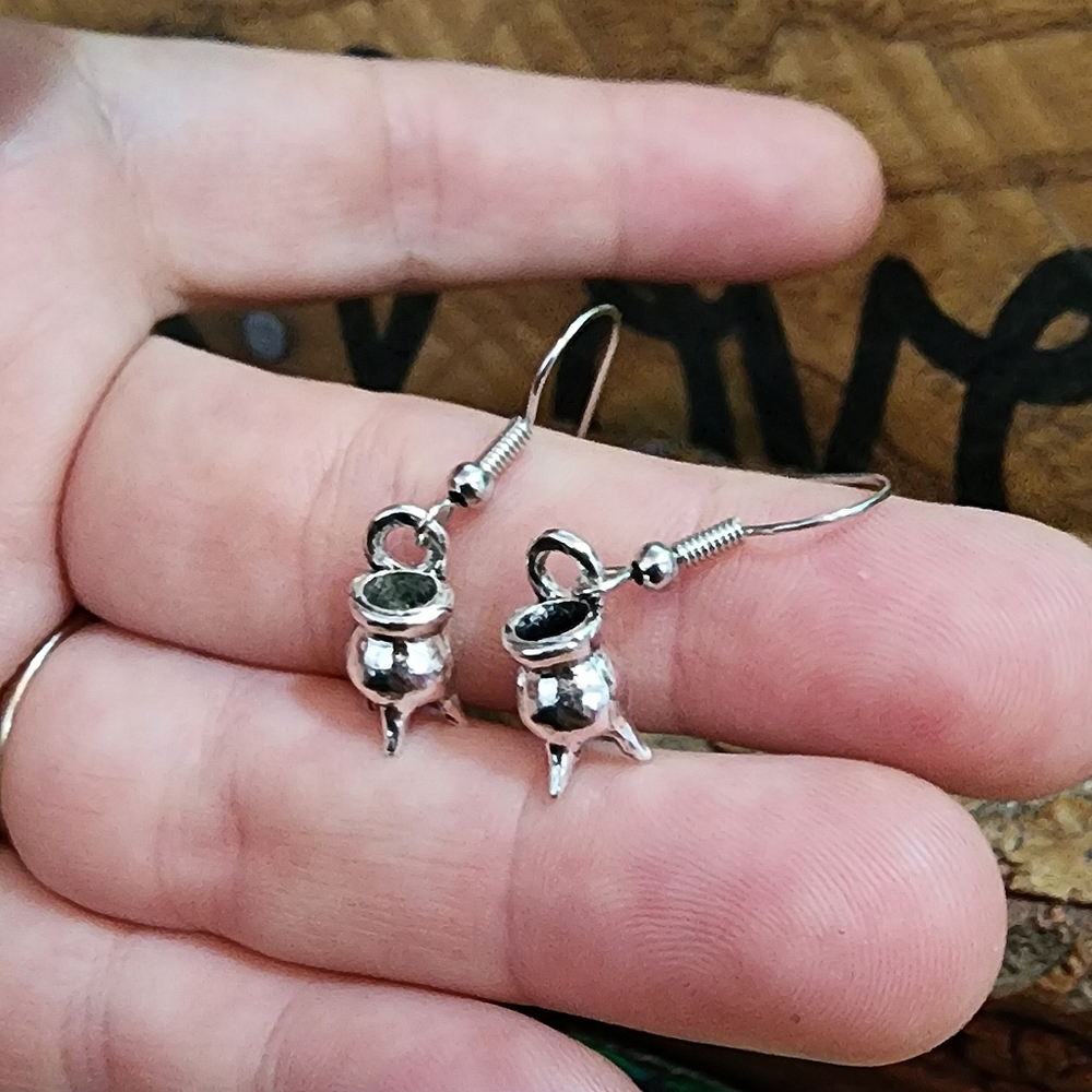Cauldron Earrings Witch Earrings Witchy Wiccan earrings Cute Halloween earrings